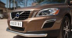 16 499 р. Одинарная защита переднего бампера диаметром 63 мм SLITKOFF Volvo XC60  дорестайлинг (2008-2013)  с доставкой в г. Воронеж. Увеличить фотографию 2