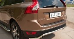 15 249 р. Защита заднего бампера из фигурной трубы диаметром 42 мм SLITKOFF Volvo XC60  дорестайлинг (2008-2013)  с доставкой в г. Воронеж. Увеличить фотографию 2