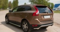15 249 р. Защита заднего бампера из фигурной трубы диаметром 42 мм SLITKOFF Volvo XC60  дорестайлинг (2008-2013)  с доставкой в г. Воронеж. Увеличить фотографию 4