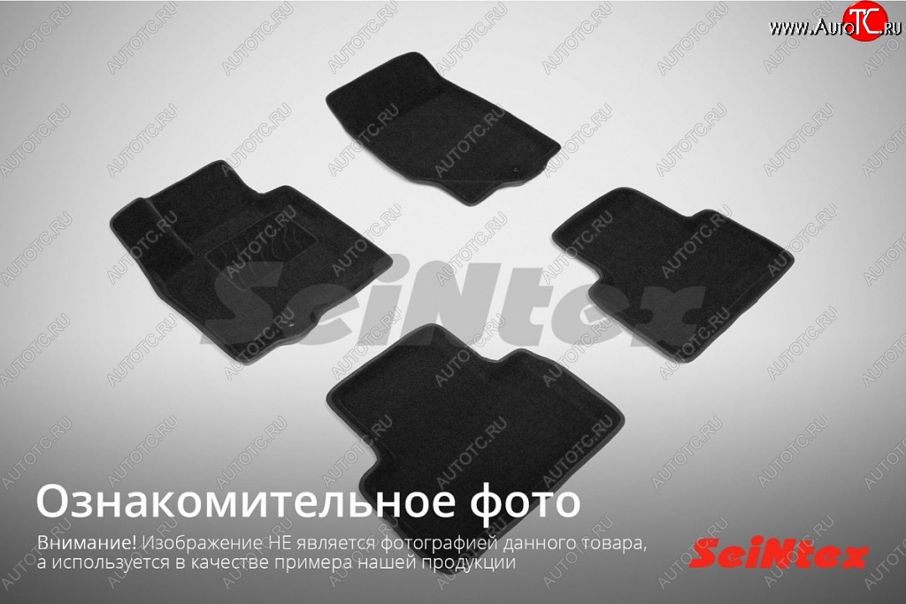 5 699 р. Износостойкие коврики в салон SeiNtex Premium 3D 4 шт. (ворсовые, черные)  Volvo XC70 (2007-2016) дорестайлинг, рестайлинг  с доставкой в г. Воронеж