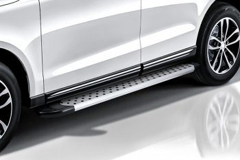 17 399 р. Пороги алюминиевые Slitkoff  Zotye Coupa  B11F (2019-2021) (Standart Silver)  с доставкой в г. Воронеж. Увеличить фотографию 2