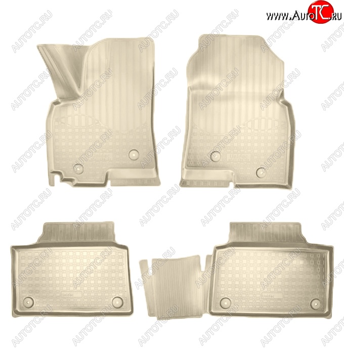2 799 р. Коврики салонные Noplast (3D)  Zotye Coupa  B11F (2019-2021) (Бежевые)  с доставкой в г. Воронеж