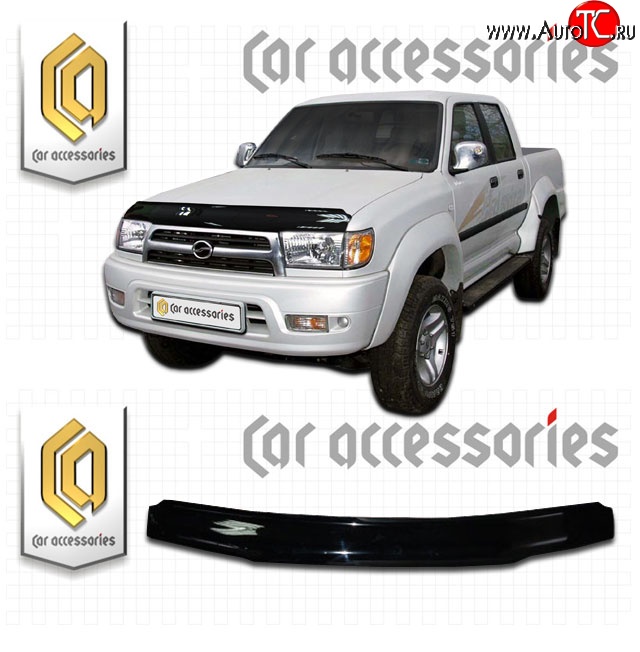 1 999 р. Дефлектор капота CA Plastic  ZX Auto Admiral (2004-2009) дорестайлинг (Classic черный, Без надписи)  с доставкой в г. Воронеж